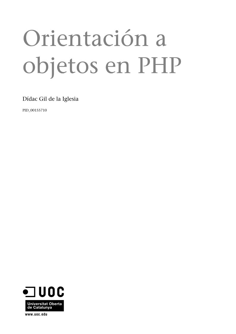 Imágen de pdf Orientacion a objetos en PHP